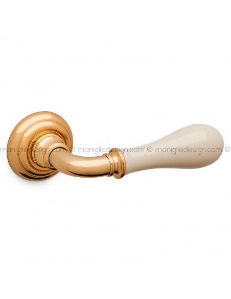 Maniglia per porta Doge con porcellana Mandelli