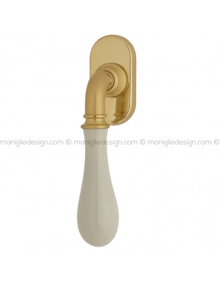 Maniglia per finestra martellina DK Doge con porcellana Mandelli