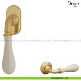 Maniglia per finestra martellina DK Doge con porcellana Mandelli 2