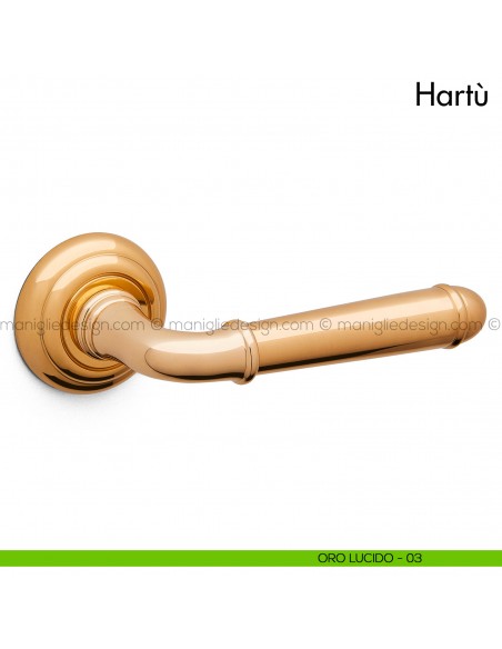 Maniglia per porta Hartù Mandelli oro