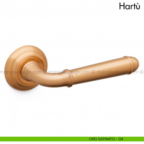 Maniglia per porta Hartù Mandelli oro satinato