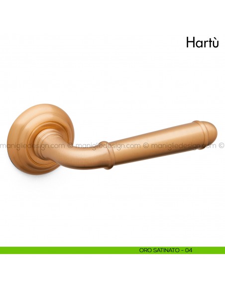Maniglia per porta Hartù Mandelli oro satinato