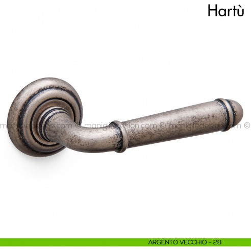 Maniglia per porta Hartù Mandelli argento vecchio