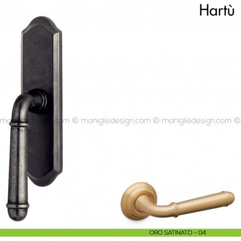 Maniglia per finestra cremonese Hartù Mandelli oro satinato