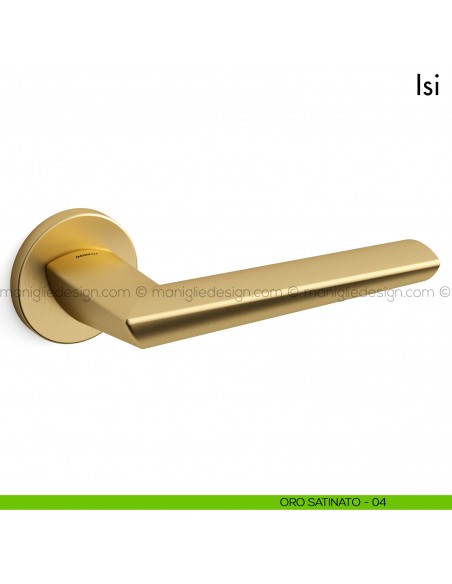 Maniglia per porta Isi Mandelli oro satinato