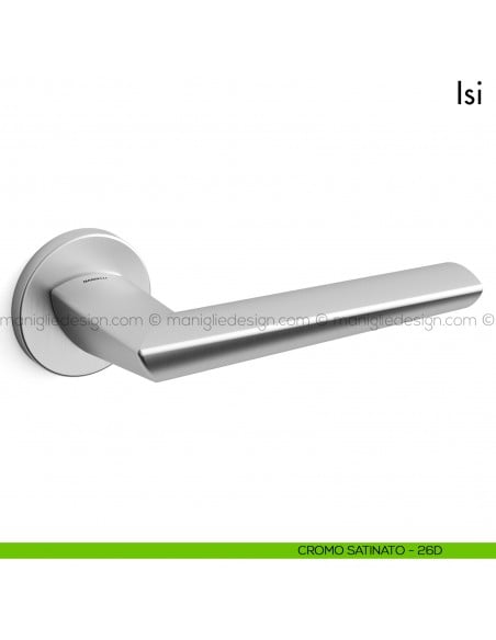 Maniglia per porta Isi Mandelli cromo satinato