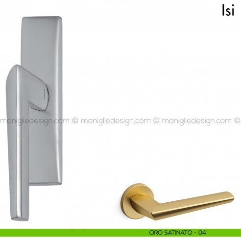 Maniglia per finestra cremonese Isi Mandelli oro satinato