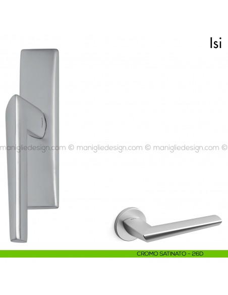 Maniglia per finestra cremonese Isi Mandelli cromo satinato