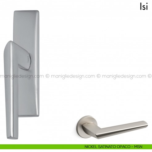 Maniglia per finestra cremonese Isi Mandelli nickel satinato opaco