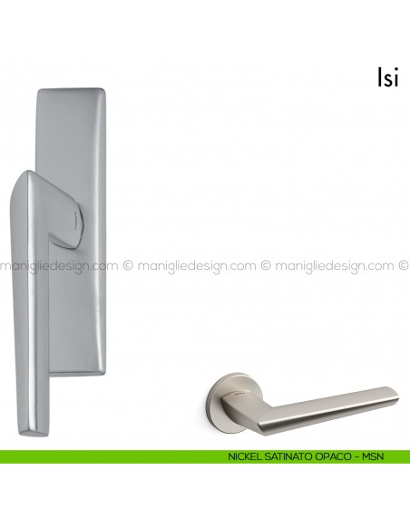 Maniglia per finestra cremonese Isi Mandelli nickel satinato opaco