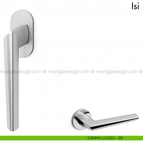 Maniglia per finestra martellina DK Isi Mandelli cromo