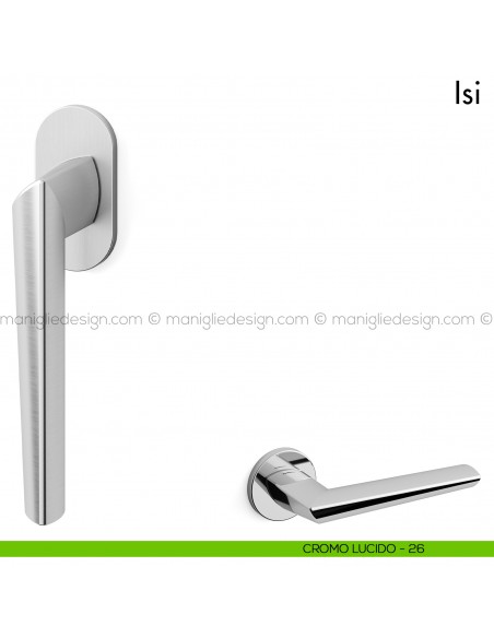Maniglia per finestra martellina DK Isi Mandelli cromo