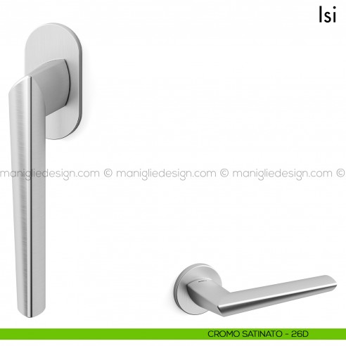 Maniglia per finestra martellina DK Isi Mandelli cromo satinato