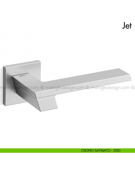 Maniglia per porta Jet Mandelli cromo satinato