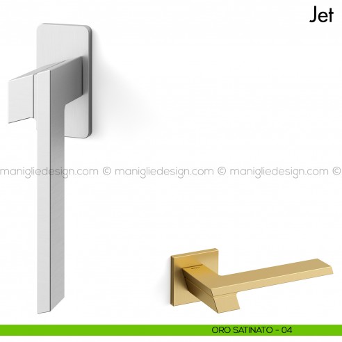 Maniglia per finestra martellina DK Jet Mandelli oro satinato