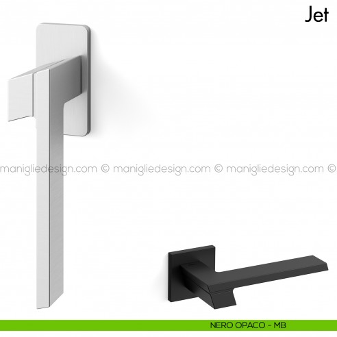 Maniglia per finestra martellina DK Jet Mandelli nero opaco