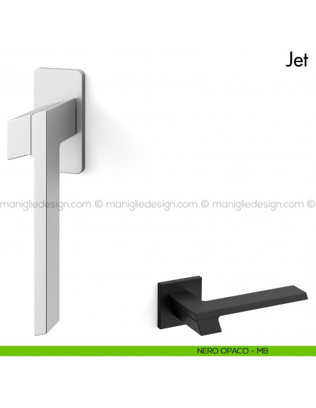 Maniglia per finestra martellina DK Jet Mandelli nero opaco