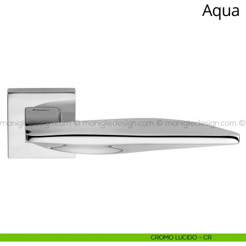 Maniglia per porta interna Aqua Linea Calì rosetta tradizionale cromo lucido
