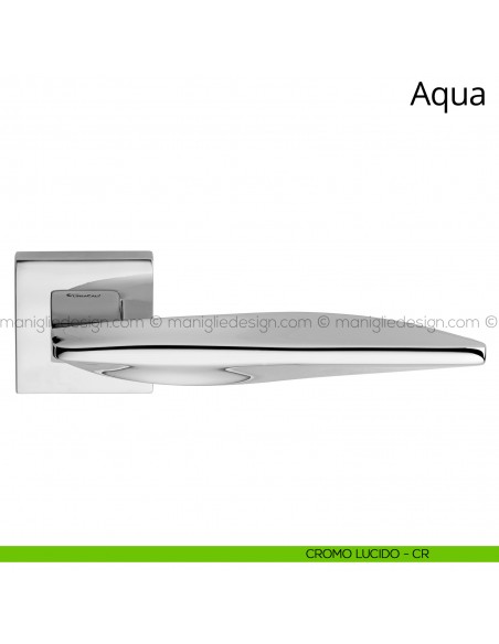 Maniglia per porta interna Aqua Linea Calì rosetta tradizionale cromo lucido
