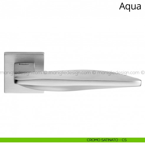 Maniglia per porta interna Aqua Linea Calì rosetta tradizionale cromo satinato