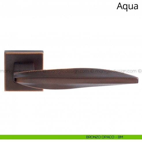 Maniglia per porta interna Aqua Linea Calì rosetta bassa brunito opaco