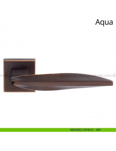 Maniglia per porta interna Aqua Linea Calì rosetta bassa brunito opaco