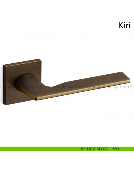 Maniglia per porta Kiri Mandelli brunito opaco