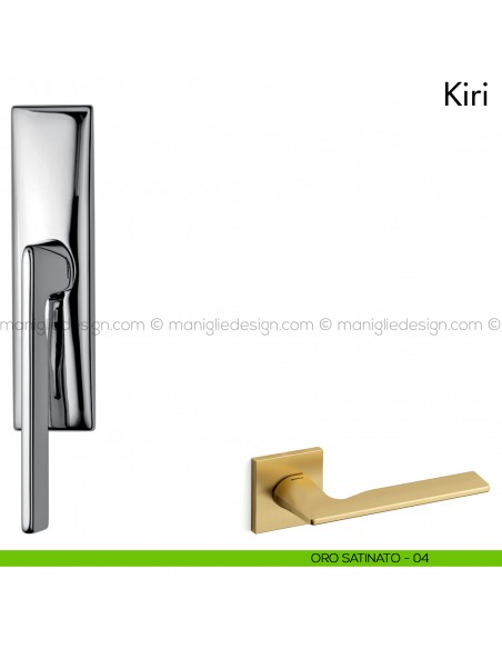 Maniglia per finestra cremonese Kiri Mandelli oro satinato