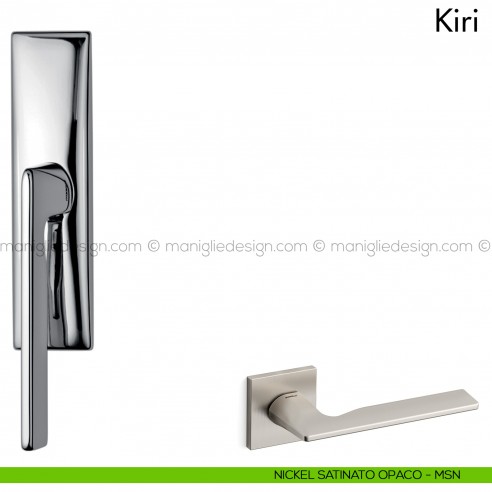 Maniglia per finestra cremonese Kiri Mandelli nickel satinato opaco