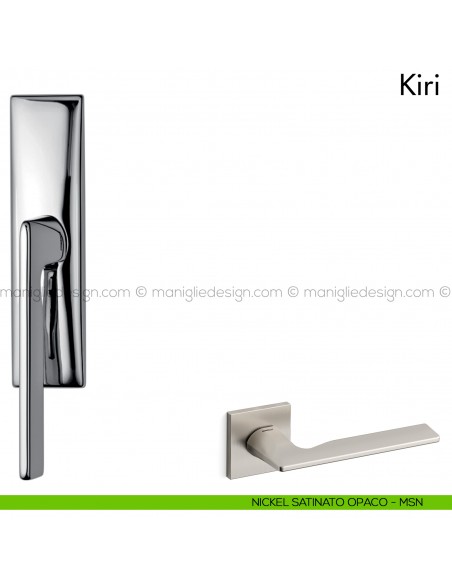 Maniglia per finestra cremonese Kiri Mandelli nickel satinato opaco