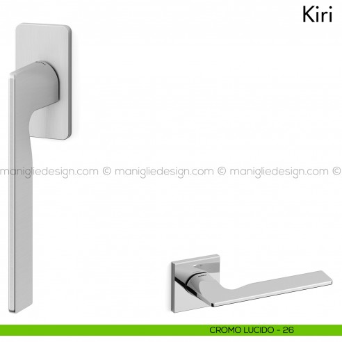 Maniglia per finestra martellina DK Kiri Mandelli cromo