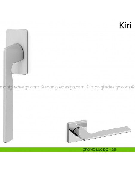Maniglia per finestra martellina DK Kiri Mandelli cromo