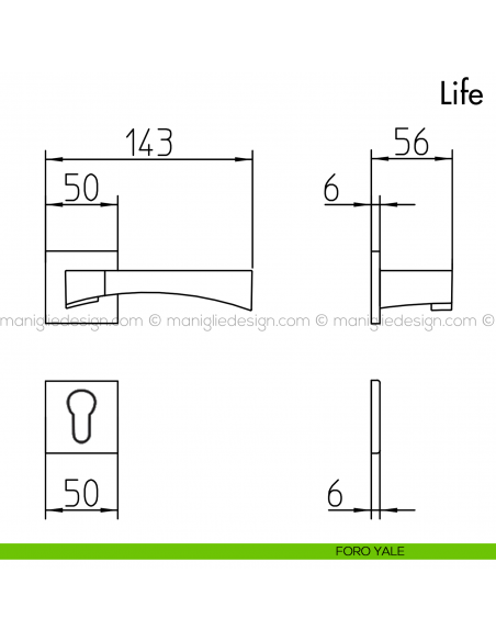 Maniglia per Porta Life Mandelli