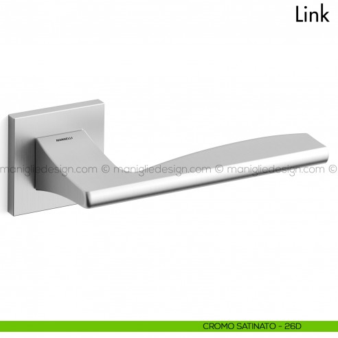Maniglia per porta Link Mandelli cromo satinato