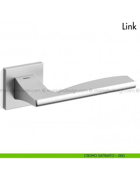 Maniglia per porta Link Mandelli cromo satinato