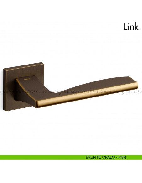 Maniglia per porta Link Mandelli brunito opaco