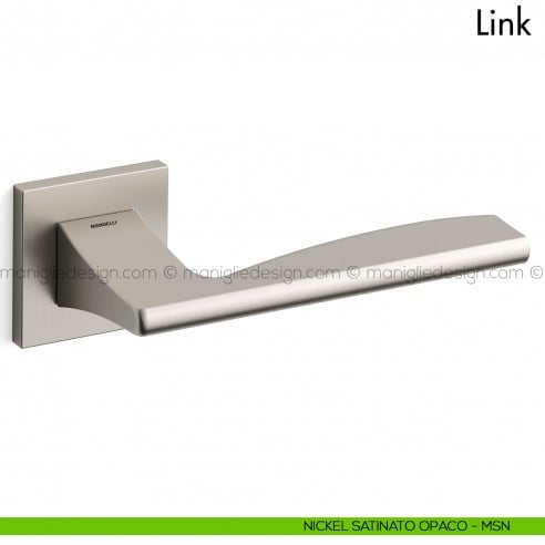 Maniglia per porta Link Mandelli nickel satinato opaco