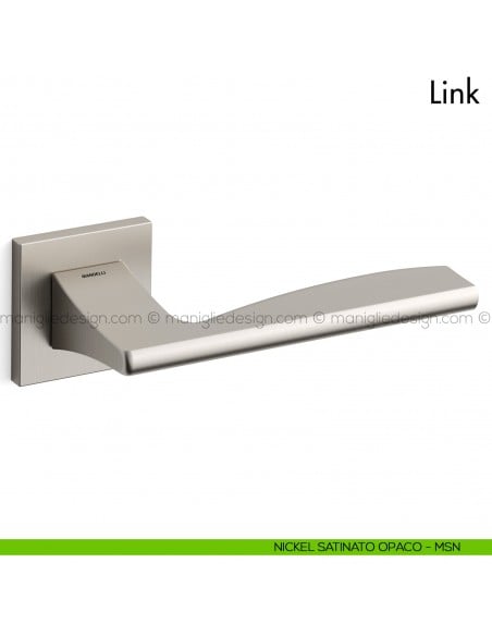 Maniglia per porta Link Mandelli nickel satinato opaco