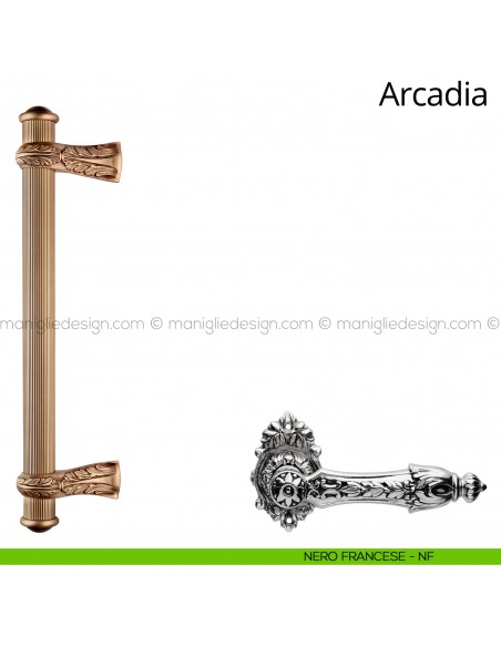 Maniglione per porta Arcadia Linea Calì nero francese