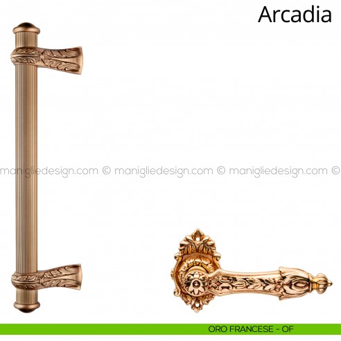 Maniglione per porta Arcadia Linea Calì oro francese