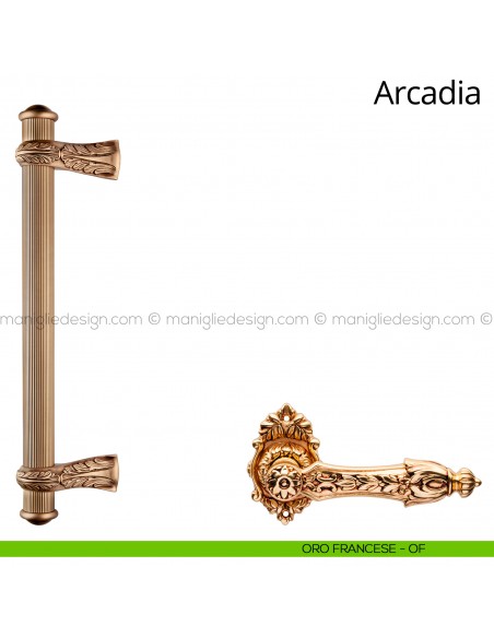 Maniglione per porta Arcadia Linea Calì oro francese
