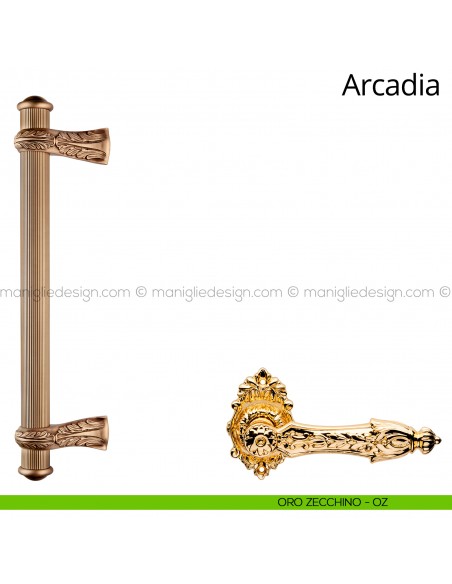 Maniglione per porta Arcadia Linea Calì oro zecchino