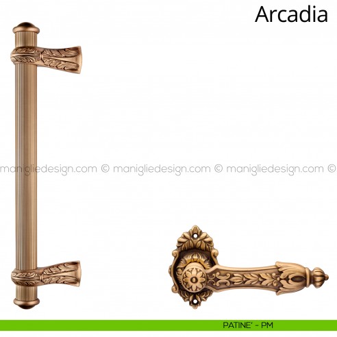 Maniglione per porta Arcadia Linea Calì patinè