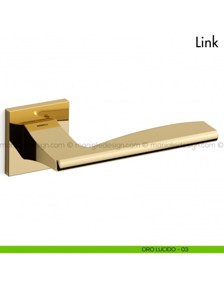 Maniglia per porta Link Mandelli oro lucido