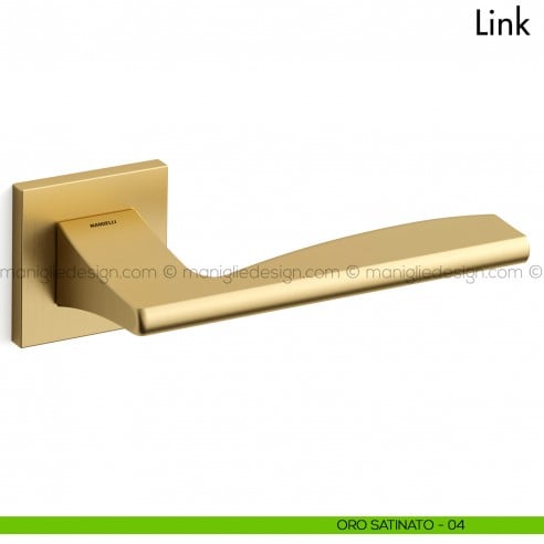 Maniglia per porta Link Mandelli oro satinato