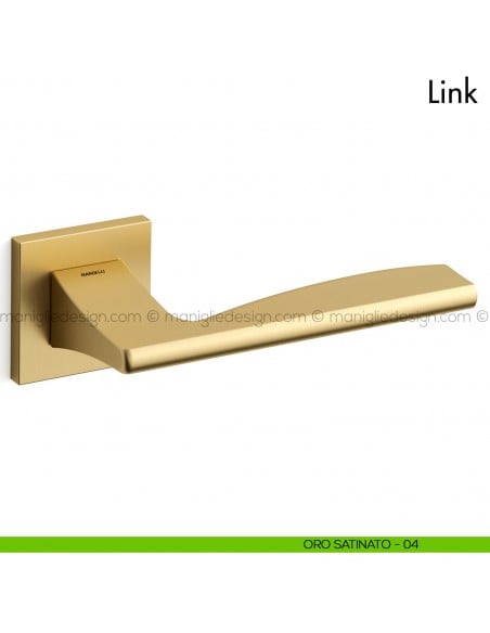 Maniglia per porta Link Mandelli oro satinato