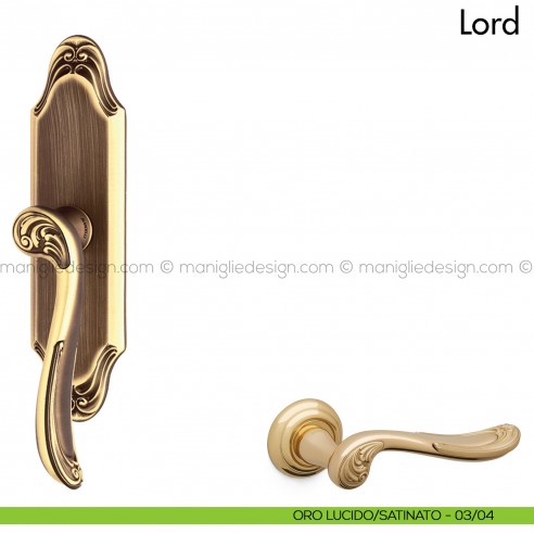 Maniglia per finestra cremonese Lord Mandelli oro - oro satinato