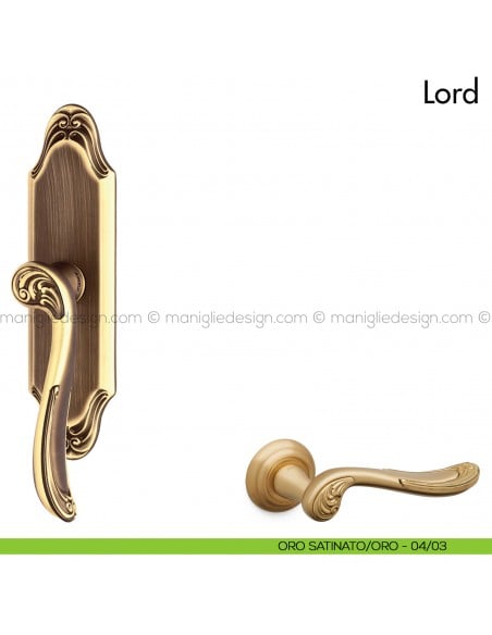 Maniglia per finestra cremonese Lord Mandelli oro satinato - oro