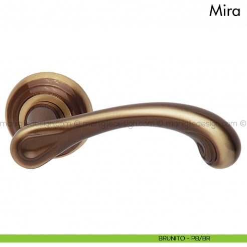 Maniglia per porta Mira Mandelli brunito