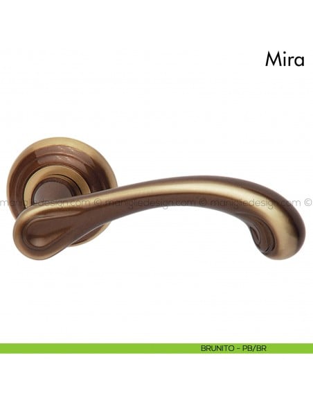Maniglia per porta Mira Mandelli brunito